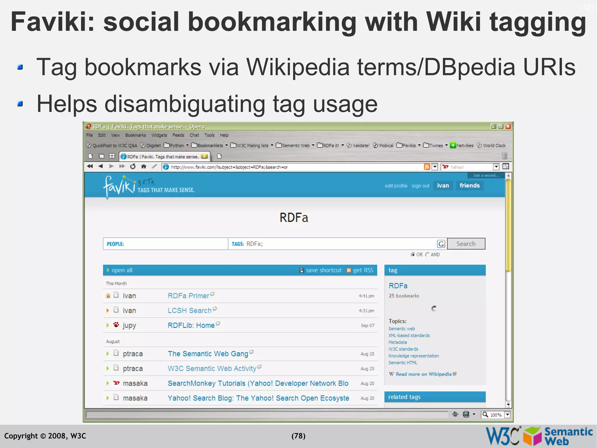 Semantic Web Tutorial at ESTC2008, Vienna, on September 24, 2008