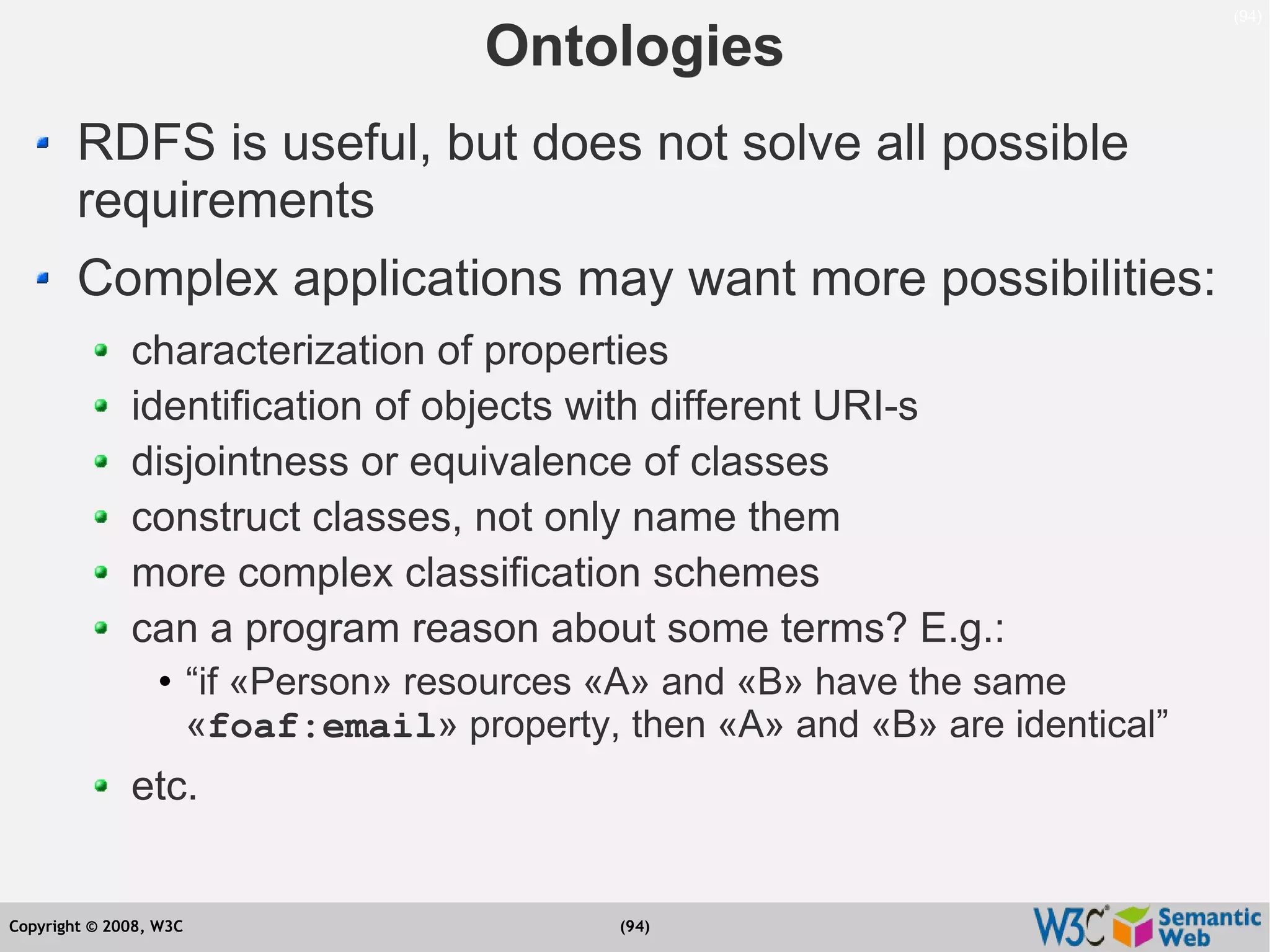 Semantic Web Tutorial at ESTC2008, Vienna, on September 24, 2008