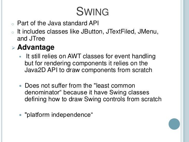 Swt Vs Swing