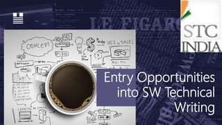 Entry Opportunities
into SW Technical
Writing
 