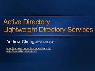 Andrew Cheng (MCSE, MCT, MVP)
http://andrewchengnh.spaces.live.com
http://sgwindowsgroup.org
 