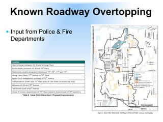Known Roadway Overtopping
 Input from Police & Fire
Departments
 