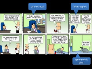 User manual   Tech support




               Ignorance is
                  bliss!
 