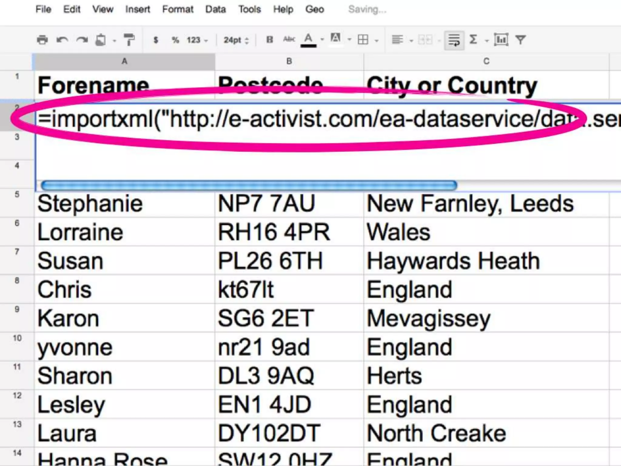 Mapping advocacy: Recipe 1



• Make a CSV!
 
