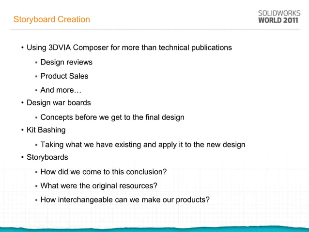 3DVIA Composer for Assembly Instruction Storyboards | PPT