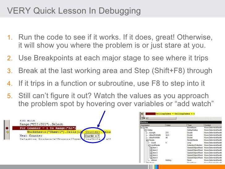 Sww 2008 Automating Your Designs Excel Vba And Beyond