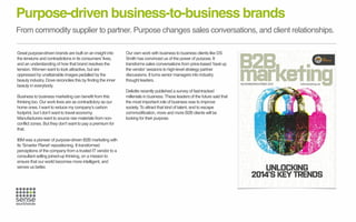 Purpose Driven b2b brands - Creating them, and aligning an organisation ...