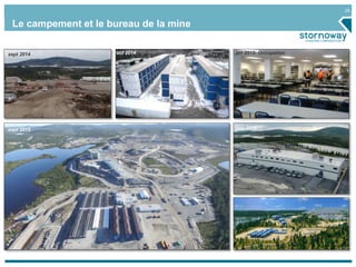 25
Le campement et le bureau de la mine
sept 2014 oct 2014 jan 2015: Occupation
sept 2015 juin 2015
 