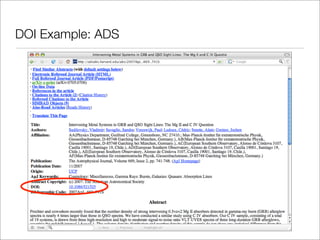 DOI Example: ADS
 