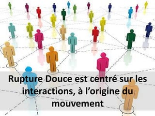 Rupture Douce est centré sur les
interactions, à l’origine du
mouvement
 