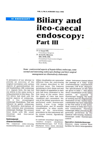 Biliary and Ileo-cecal Endoscopy Part-III - Sanjoy Sanyal