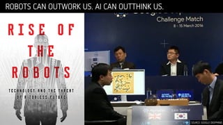 Confidential © 2016Confidential © 2016
ROBOTS CAN OUTWORK US. AI CAN OUTTHINK US.
SOURCE: GOOGLE DEEPMIND
 