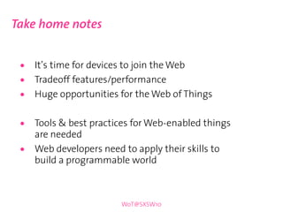 Web of Things - Connecting People and Objects on the Web Slide 43