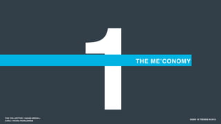 1 SXSW 10 TRENDS IN 2015
THE COLLECTIVE / HAVAS MEDIA +
CAKE / HAVAS WORLDWIDE
THE ME’CONOMY
 