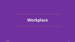 Workplace
3/24/2017 42
 