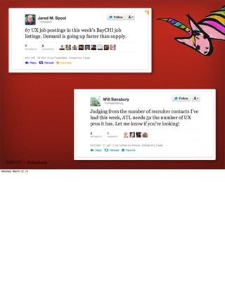 SxSW 2012 : : #uxbootcamp

Monday, March 12, 12
 