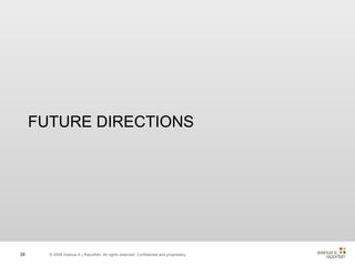 © 2008 Avenue A | Razorfish. All rights reserved. Confidential and proprietary. FUTURE DIRECTIONS 