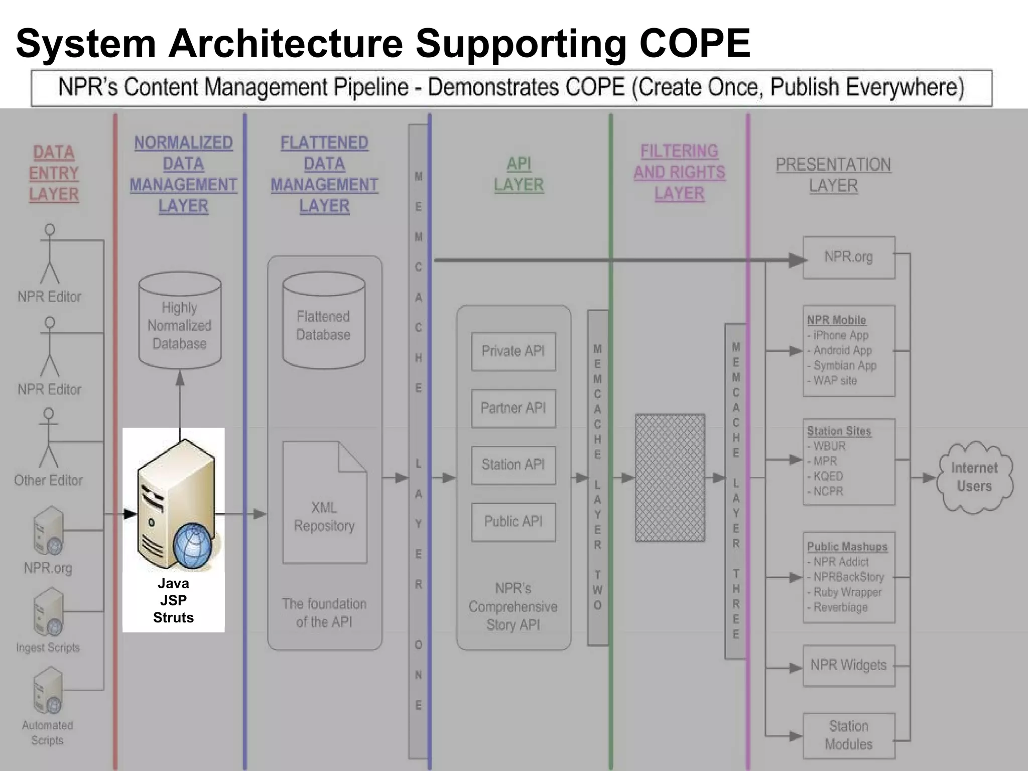 System Architecture Supporting COPE Java JSP Struts 