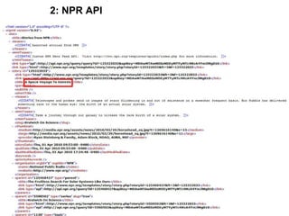2: NPR API 