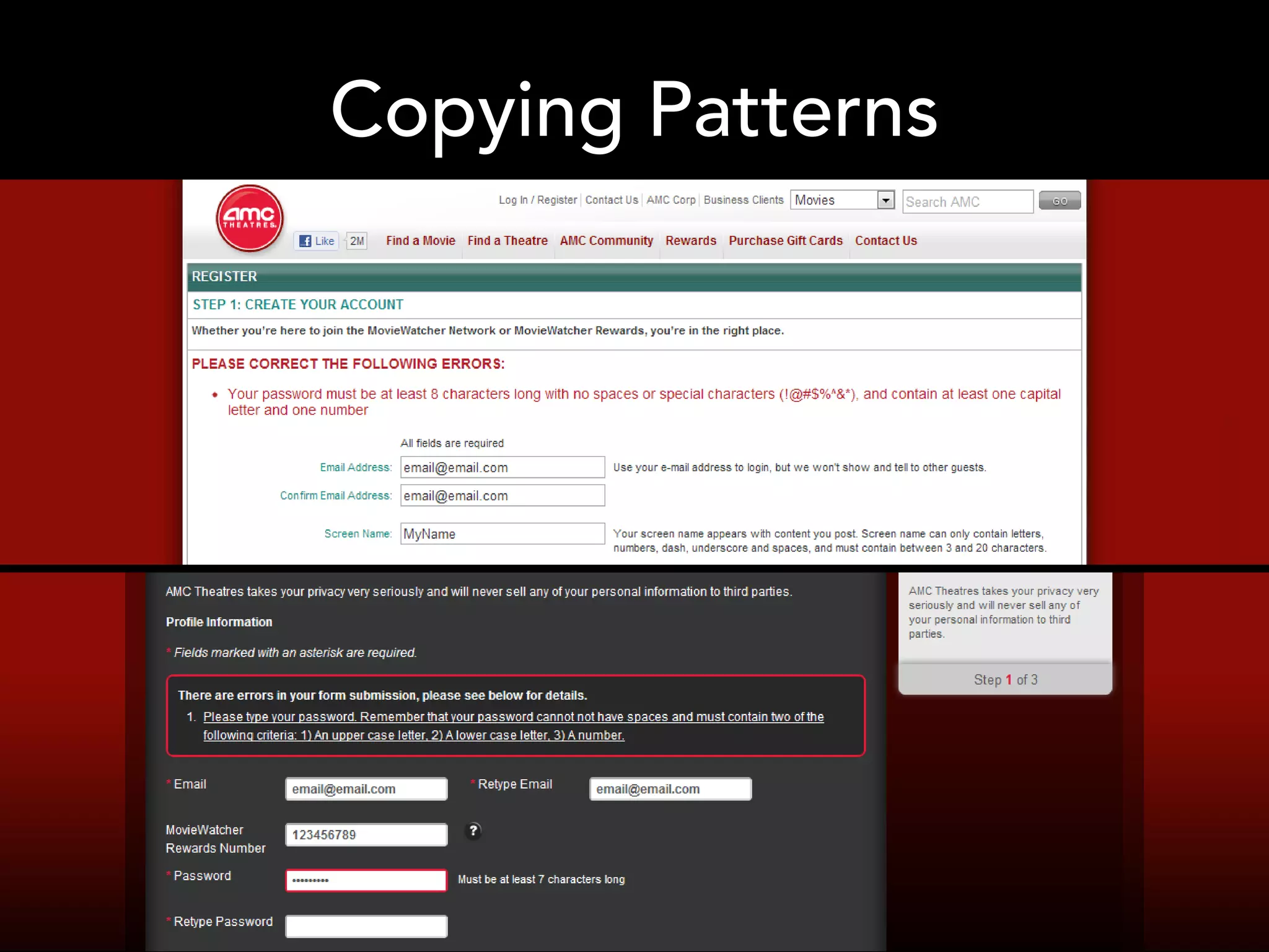 Copying Patterns
 