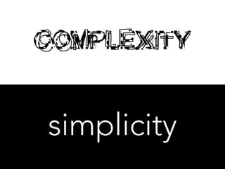 COMPLEXITY


simplicity
 