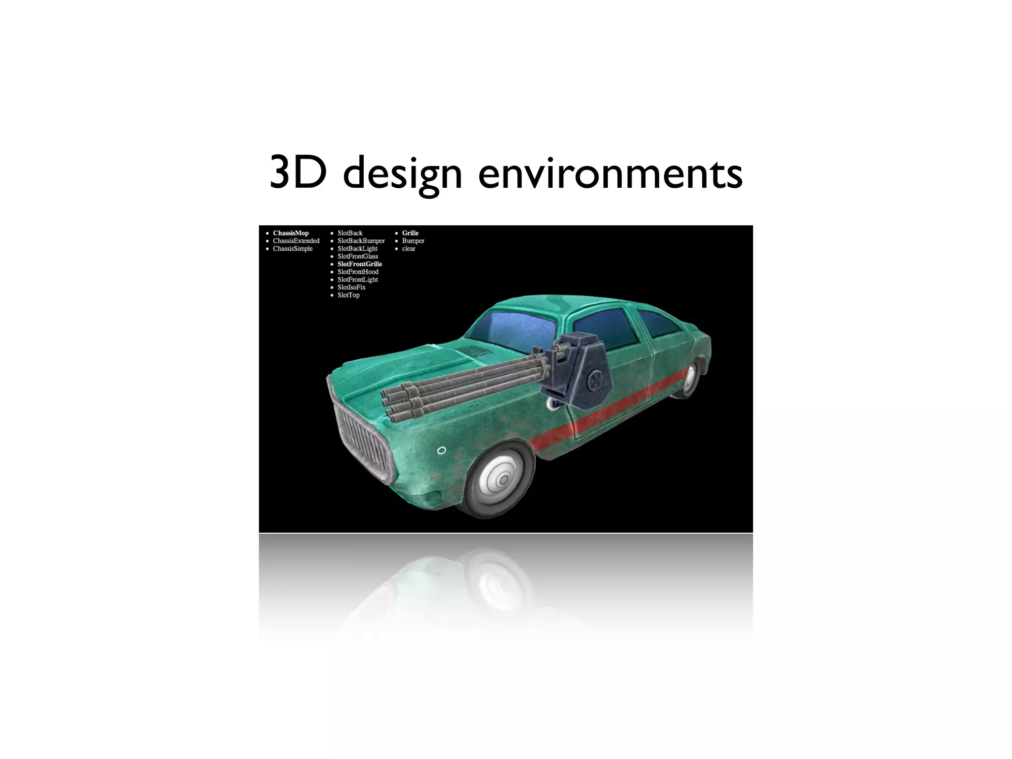 3D design environments
 