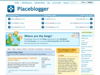 Screenshot	
  of	
  Placeblogger
                               	
  




                          placeblogger	
  
 