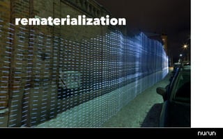 rematerialization
 