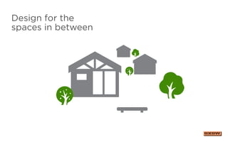 Design for the
spaces in between
 