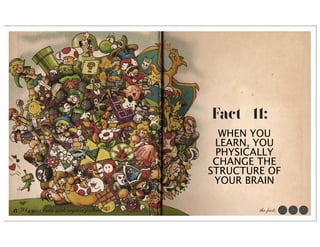 Fact #11:
                                              WHEN YOU
                                             LEARN, YOU
                                             PHYSICALLY
                                             CHANGE THE
                                            STRUCTURE OF
                                             YOUR BRAIN

47 Why your brain needs negative feedback           the facts
 