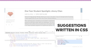 SUGGESTIONS
WRITTEN IN CSS
 