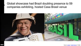 Global showcase had Brazil doubling presence to 59
companies exhibiting, hosted Casa Brasil venue
Source: Variety / Gretel...