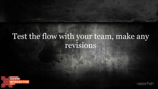 Test the flow with your team, make any
revisions
 
