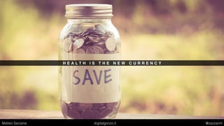 L O N G E V I T Y I S C O O L , B U T W H A T A B O U T Q U A L I T Y O F L I F E ?
Matteo Sarzana digitalgonzo.it @zazzanm
 