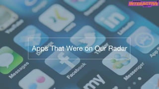 Apps That Were on Our Radar
 
