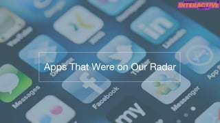 Apps That Were on Our Radar
 