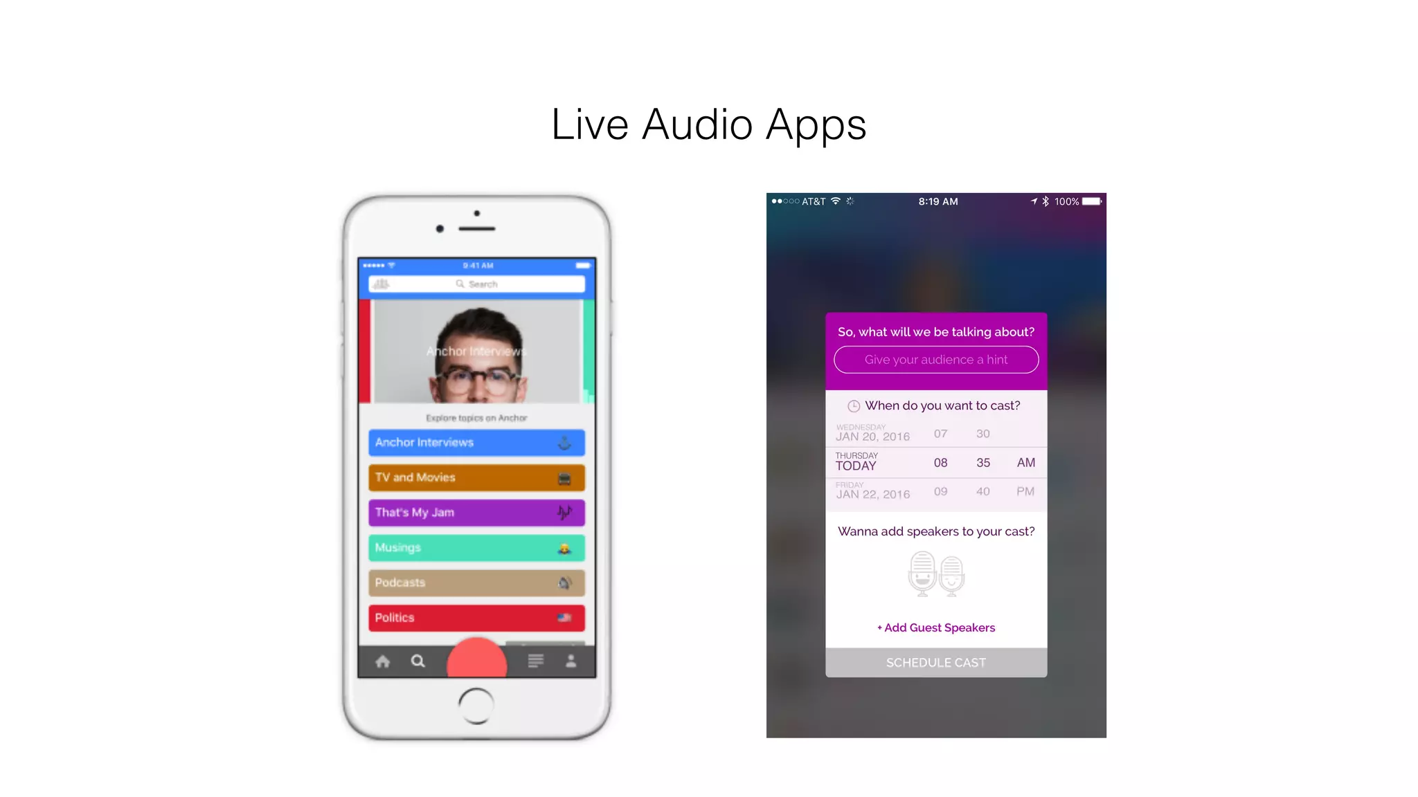 Live Audio Apps!
 
