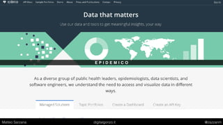 E P I D E M I C O
Matteo Sarzana digitalgonzo.it @zazzanm
 