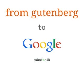 Shifting Learning From Gutenberg to Google