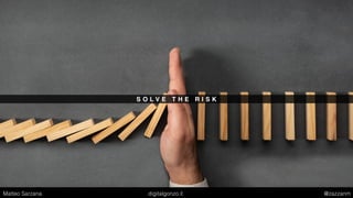 S O L V E T H E R I S K
Matteo Sarzana digitalgonzo.it @zazzanm
 