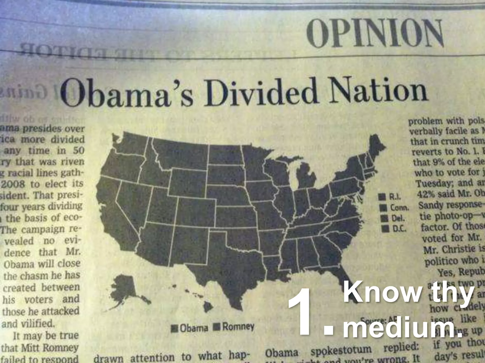 Know thy
1.   medium.
 