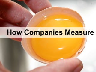 21




How Companies Measure
 