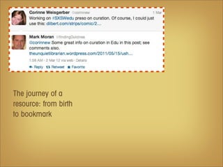 The journey of a
resource: from birth
to bookmark
 