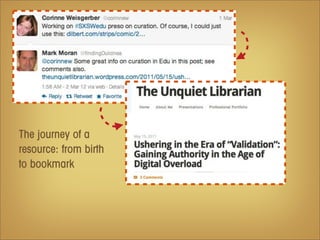 The journey of a
resource: from birth
to bookmark
 
