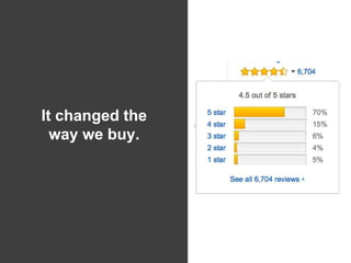 It changed the
way we buy.
 
