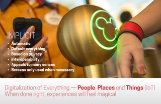 Digitalization of Everything — People, Places and Things (IoT)
When done right, experiences will feel magical
• Automatic
...