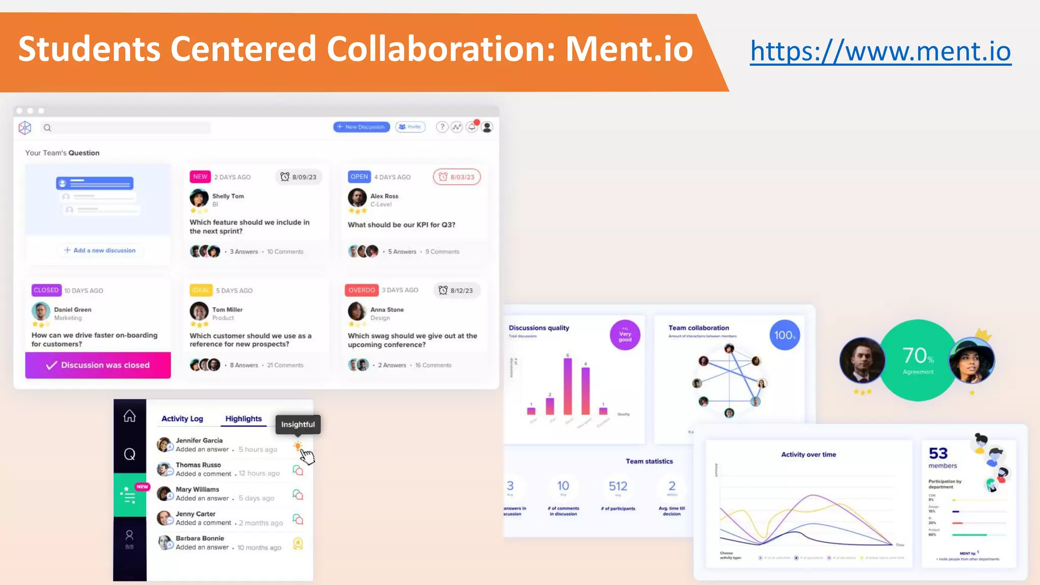 Students Centered Collaboration: Ment.io https://www.ment.io
 