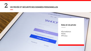2 VIE PRIVÉE ET SÉCURITÉ DES DONNÉES PERSONNELLES
Data et vie privée
#Surveillance
#Data
#Privacy
 