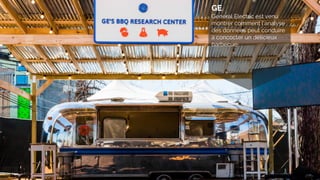 GE
General Electric est venu
montrer comment l’analyse
des données peut conduire
à concocter un délicieux
barbecue.
 