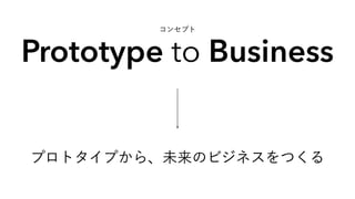ץȥפ顢δΥӥͥĤ
Prototype to Business
󥻥ץ
 